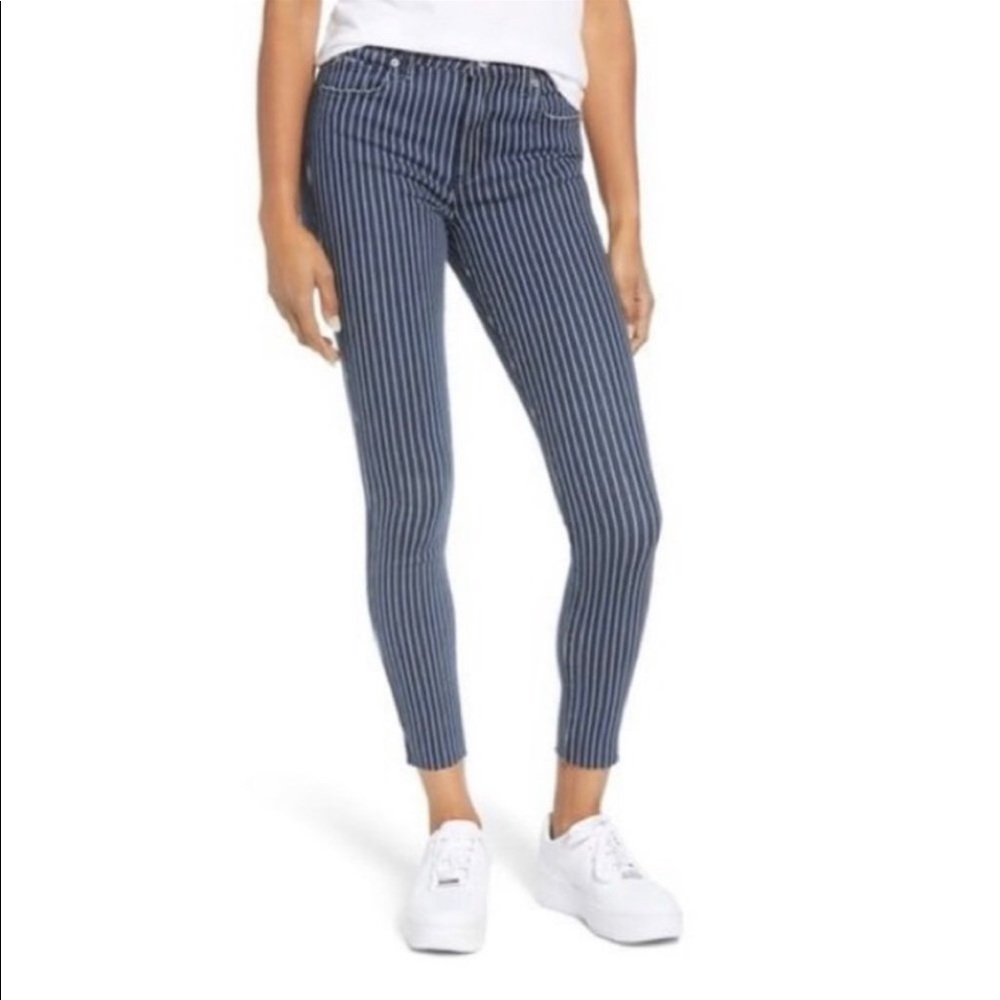 STS BLUE Women’s Ellie High Rise Denim Striped Skinny Jeans • 25